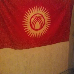Флаг Кыргызстана,  шелковый с большой историей