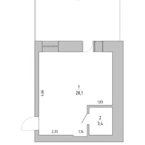Продам 1-комнатную квартиру (вторичное) в Томском районе(п.Ключи) 